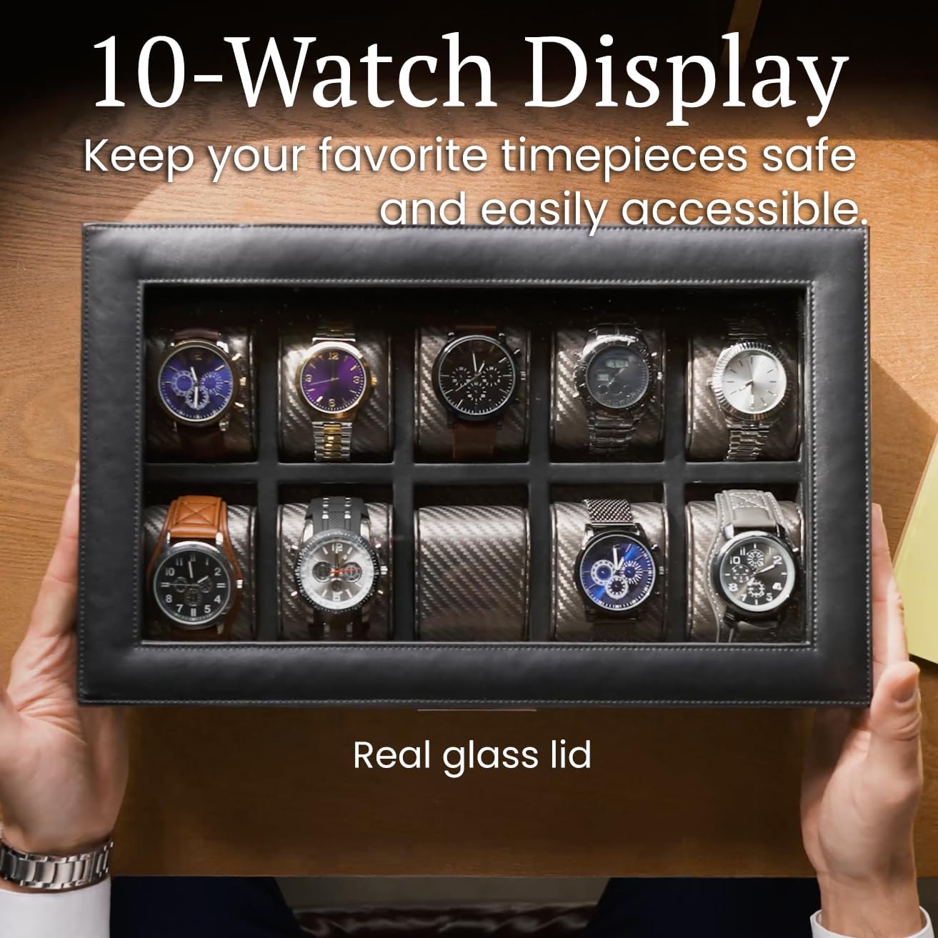 Large Watch Box for Men, 10-Sl - Jewelry Watches Box recensie en prijs