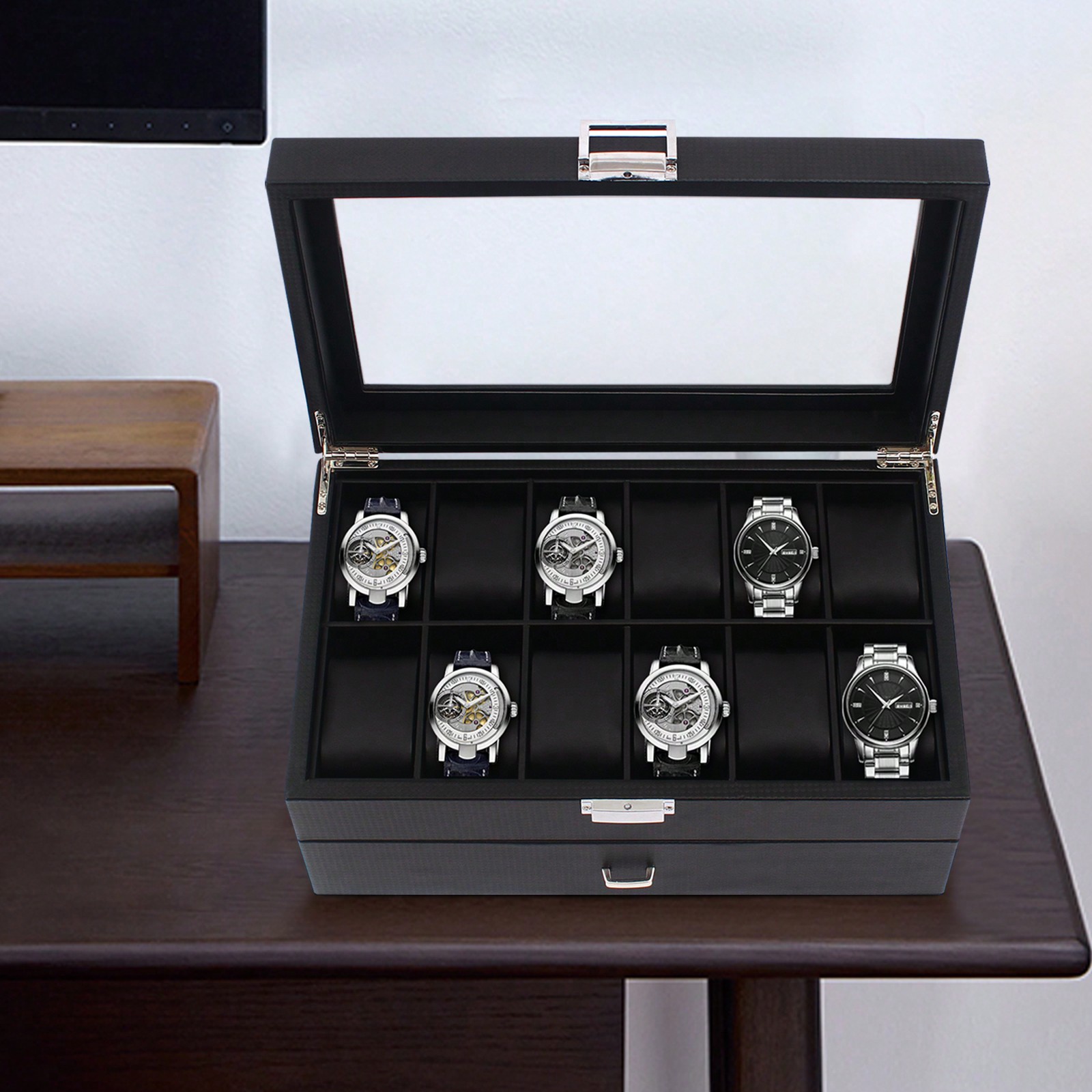 24 Slot Men Watch Display Case - Jewelry Watches Box recensie en prijs