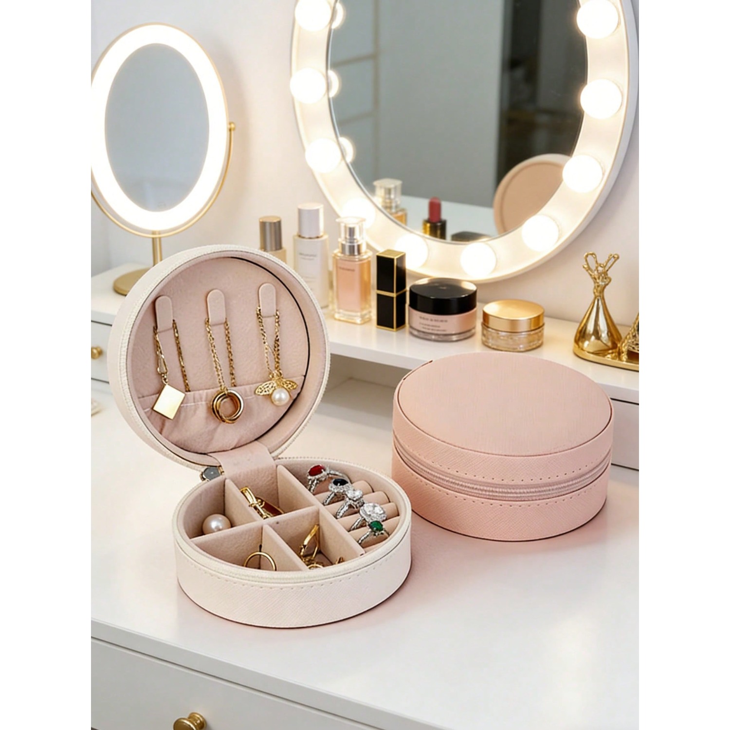 Circular Jewelry Box, Portable - Jewelry And Watches Stores recensie en prijs