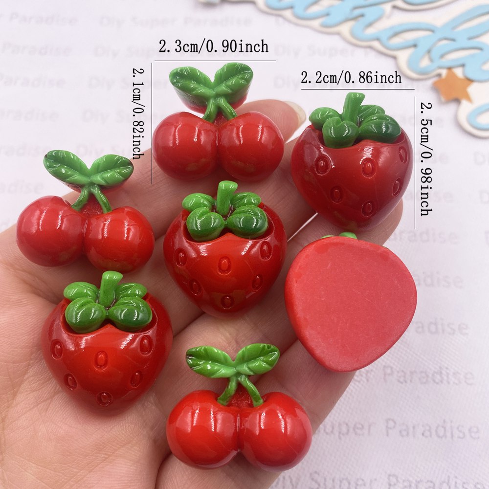 8PCS Resin Kawaii Colorful Red - Paradise Jewelry & Watches Dolphin Mall recensie en prijs