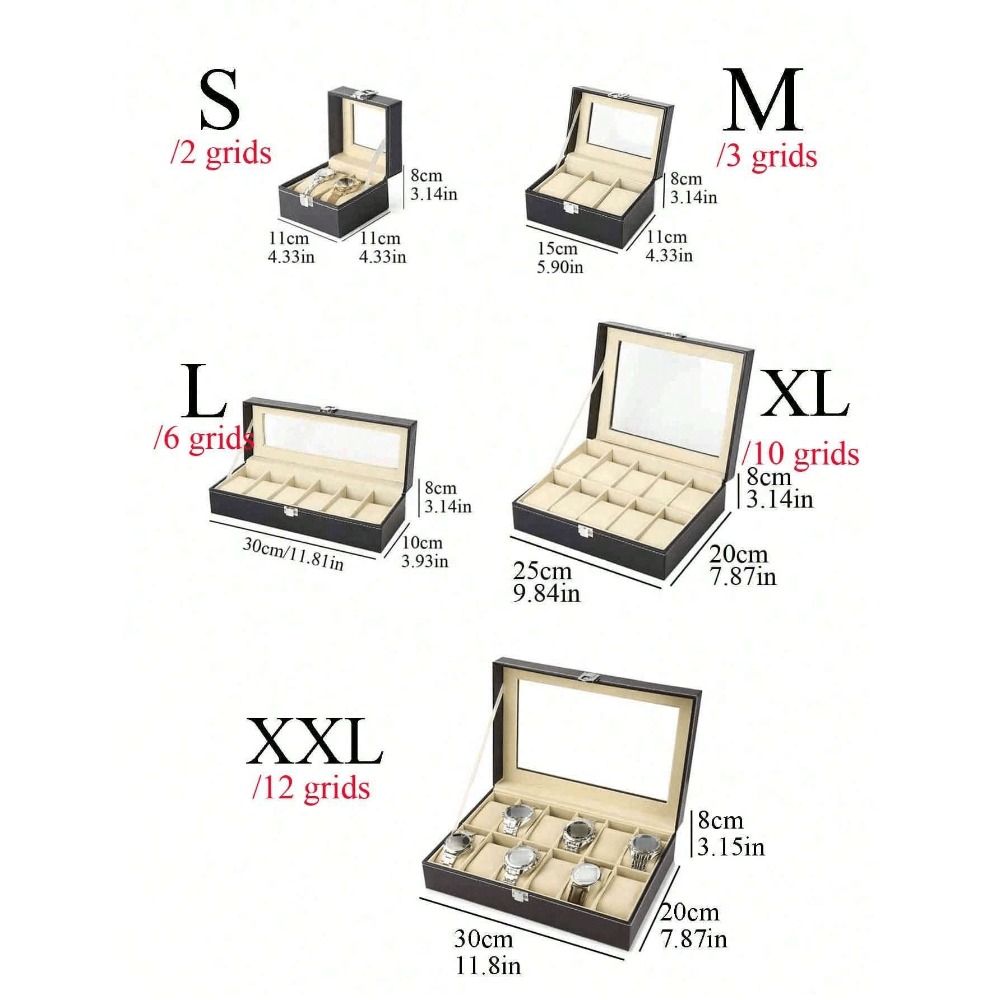 1pc Big Capacity Leather Watch - Jewelry Watches Box recensie en prijs