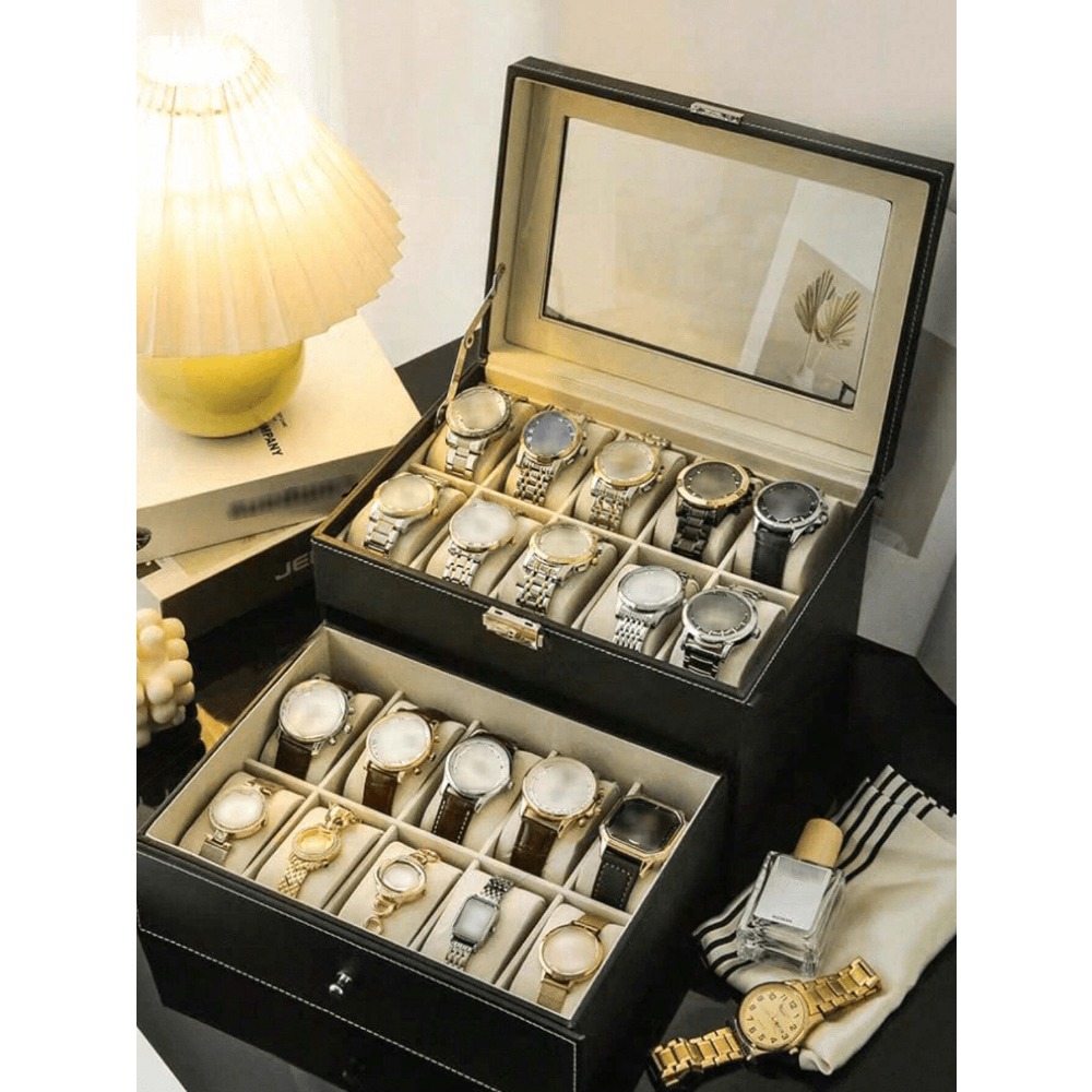 1pc Big Capacity Leather Watch - Jewelry Watches Box recensie en prijs